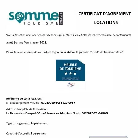 La Timonerie - Escapade 33, Vue Et Esplanade Classe 3 Etoiles Appartement *